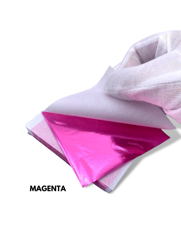 Feuille métallique à transférer sur les ongles : magenta