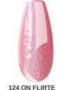 Halbtransparenter semipermanenter Lack, Glitzer „On flirt“ 124, rosa 10 ml