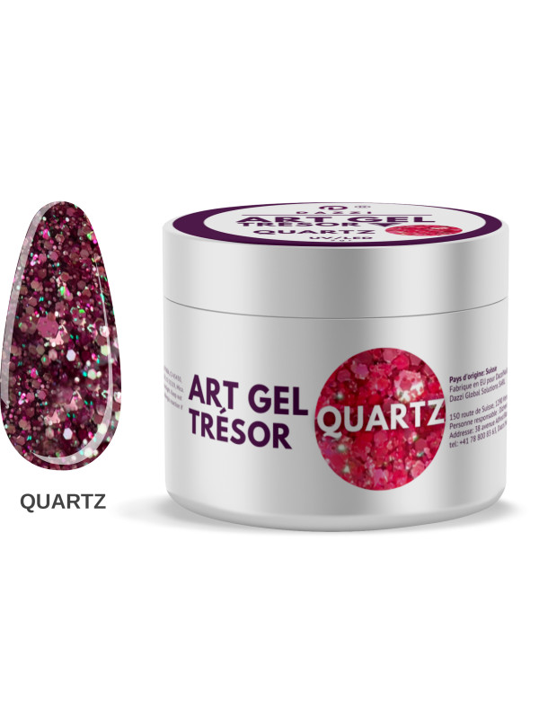 Art Gel pailleté Tresor "Quartz", 5gr