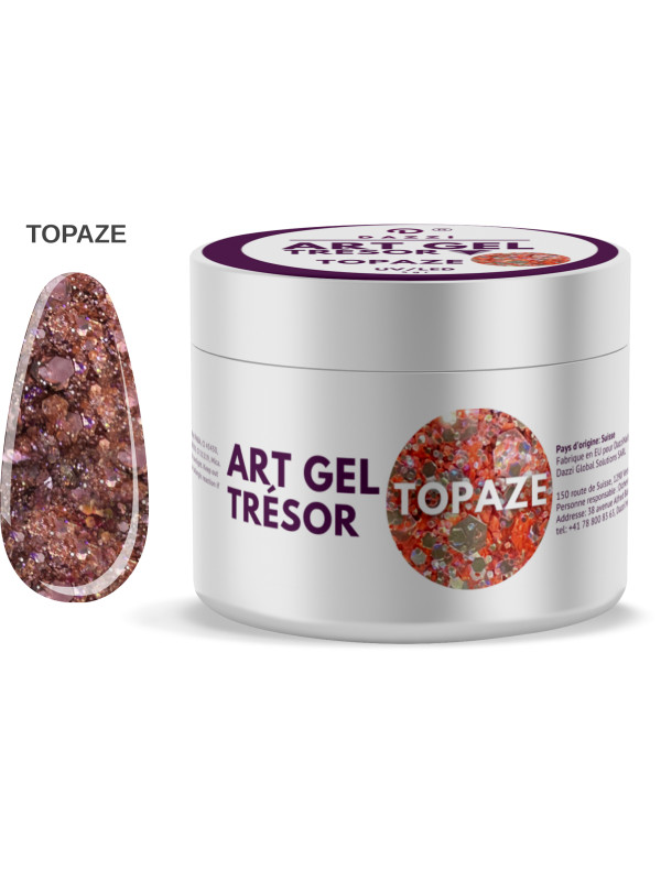 Art Gel pailleté Tresor "Topaze", 5gr