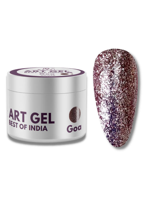 Art Gel pailleté Best of India "Goa", violet,  5gr