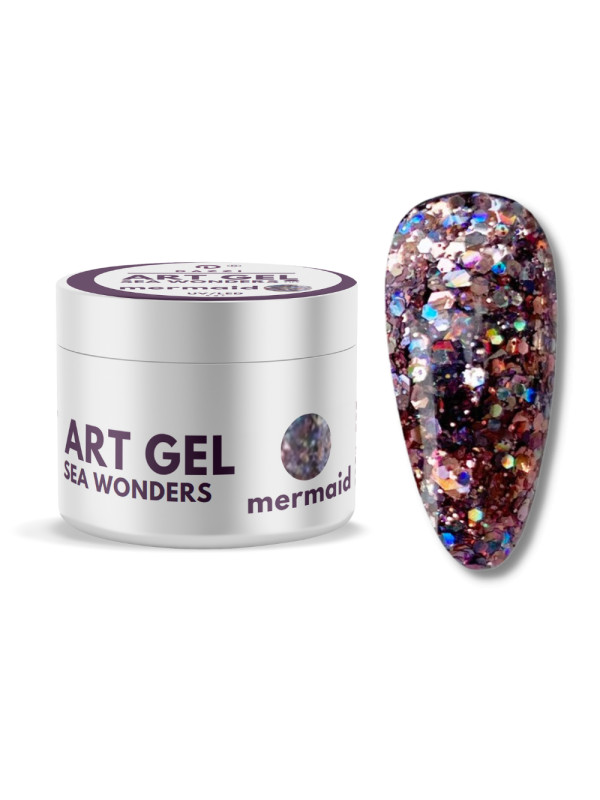 Art Gel pailleté Sea Wonders "Mermaid", rose,  5gr