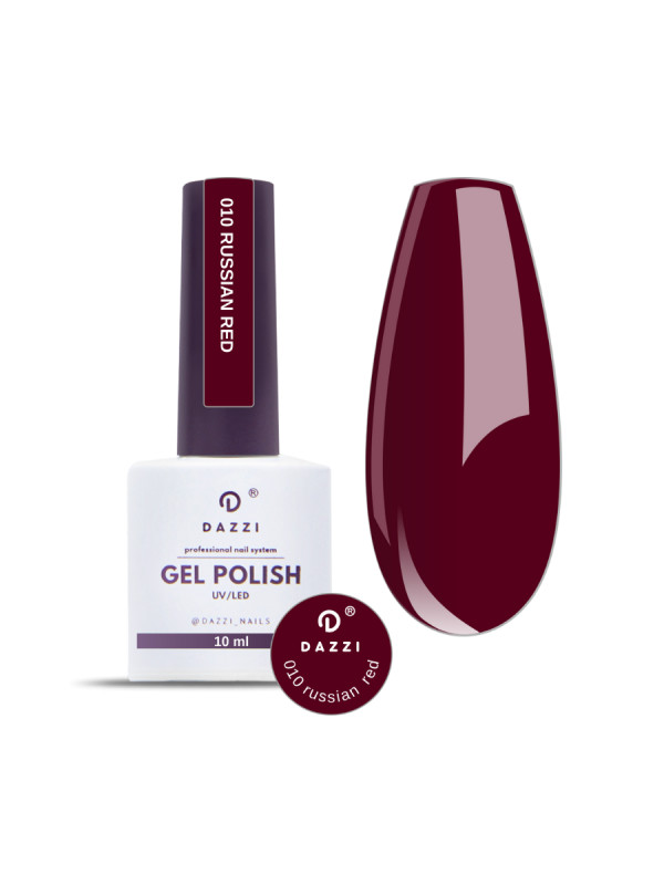 Semipermanenter Lack „Russischrot“ – 010 Rot/Burgund 8ml