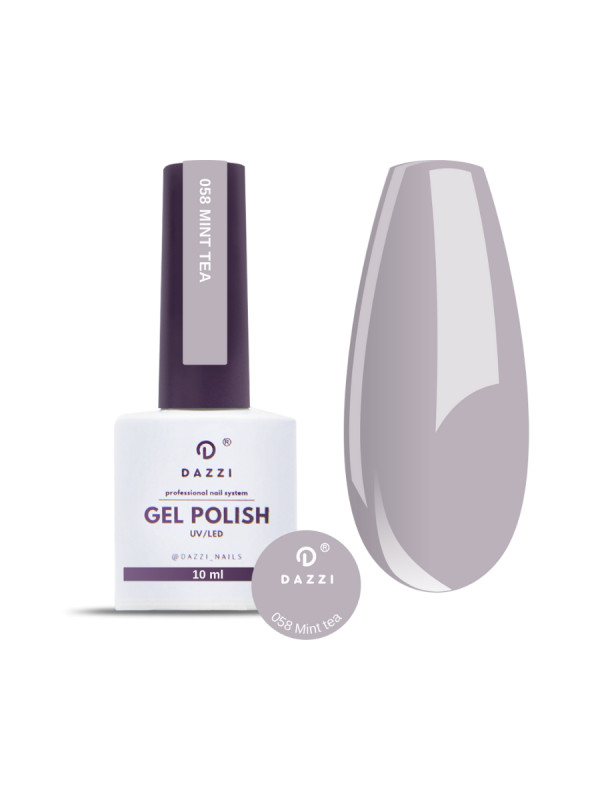 Vernis semi-permanent "Mint Tea" 058 , gris / marron 10ml