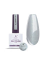 Vernis semi-permanent semi-transparent "Nuisette" 115, gris / paillettes , 10ml