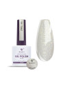 Vernis semi-permanent semi-transparent "Toile" 116, or / paillettes, 10ml