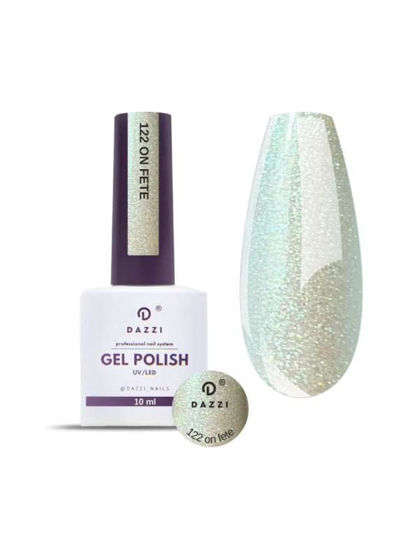 Vernis semi permanent semi-transparent, paillettes "On fete" 122, bleu 10 ml