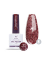 Vernis semi-permanent réfléchissant / très pailleté "Cannatonic" 139, rouge / bordeaux, 10ml