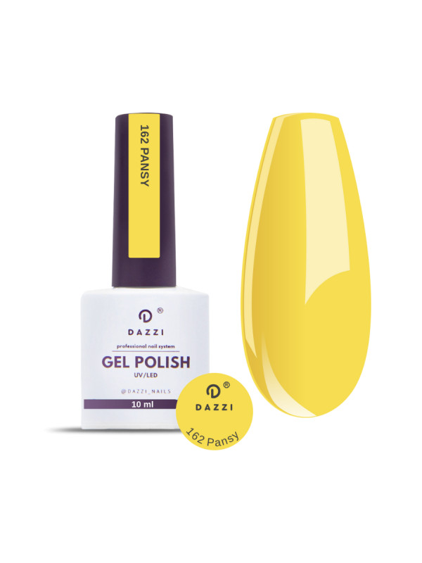 Vernis semi-permanent "Pansy" 162, jaune, 10ml