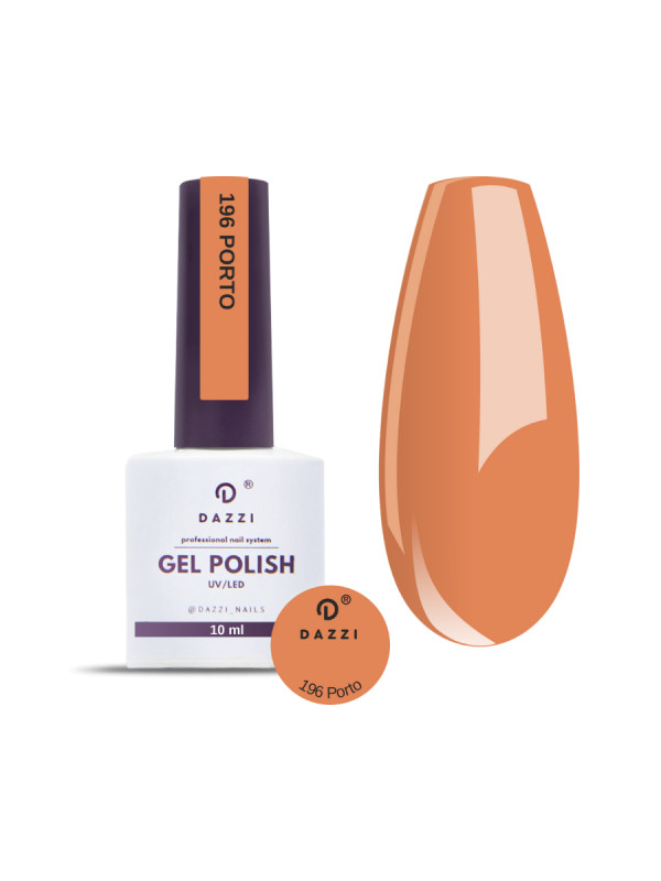 Semipermanenter Lack „Porto“ 196, orange, 10ml