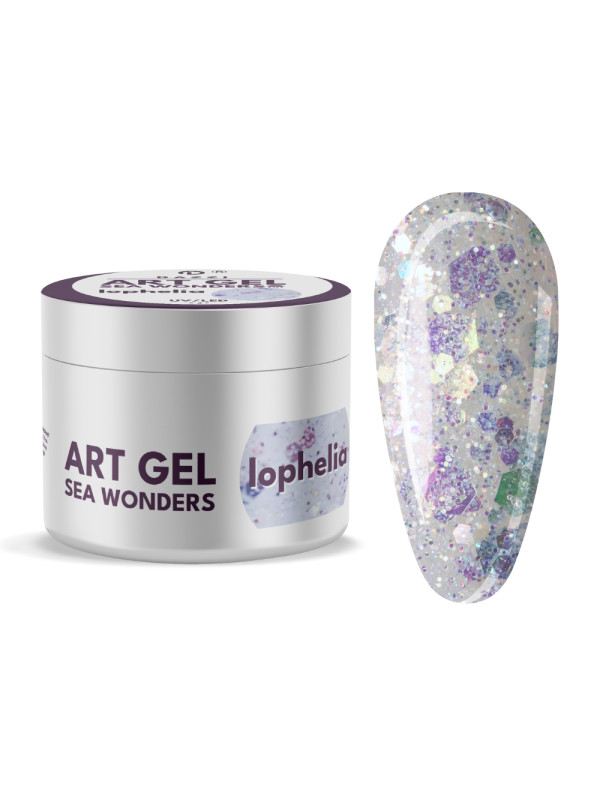 Art Gel pailleté Sea Wonders " Lophelia", 5gr