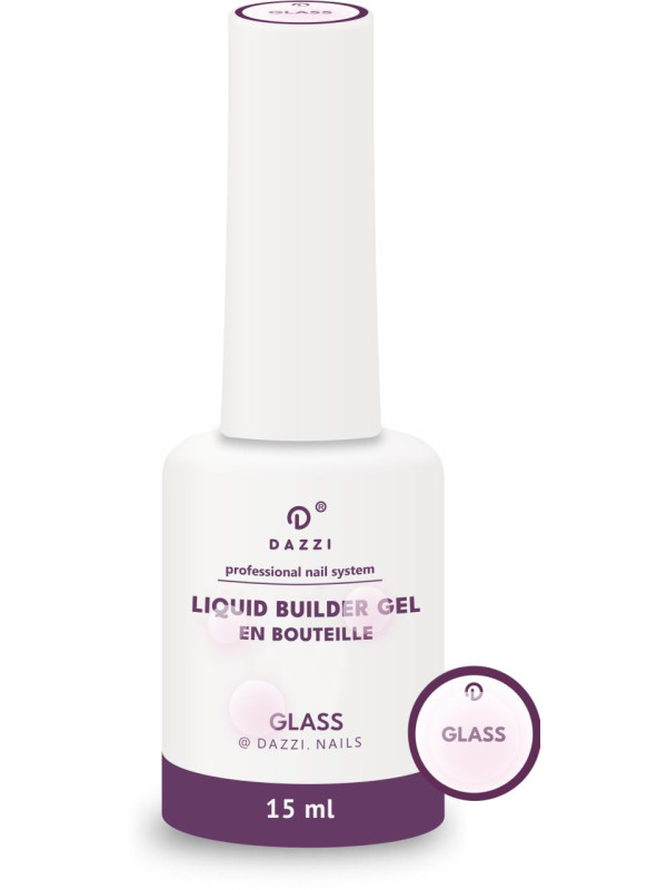 Liquid Builder Gel en bouteille transparente "Glass" 15 ml