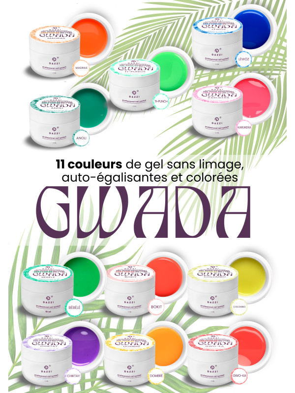 11 couleurs de gel sans limage, auto-égalisantes et colorées