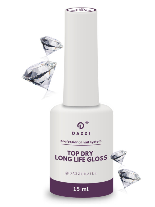 Dazzi Top Dry Long Life Gloss, 15 ml.