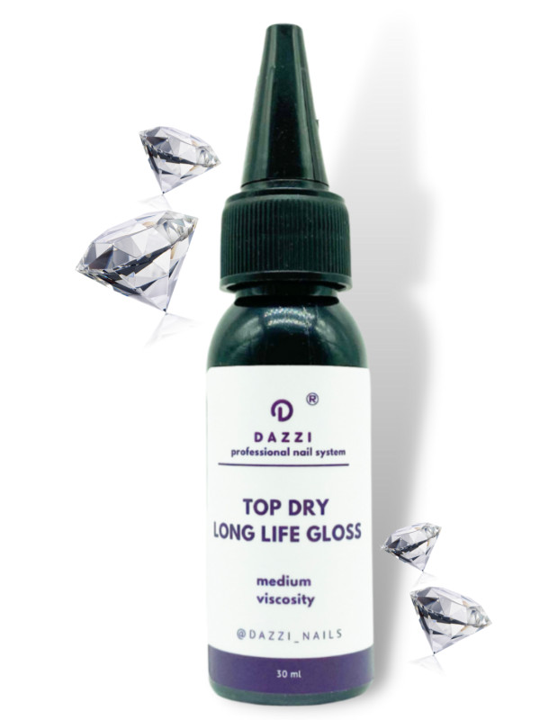 Dazzi Top Dry  Longue Life Gloss, Recharge  30ml.